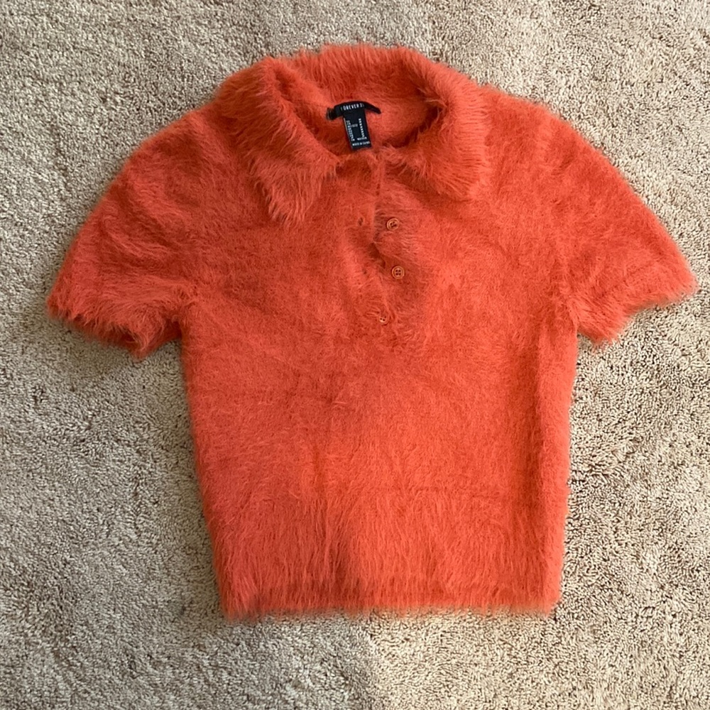 Orange crop top